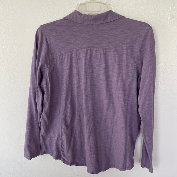J. Jill Size XL mauve knit Buttondown top size XL - Picture 7 of 9